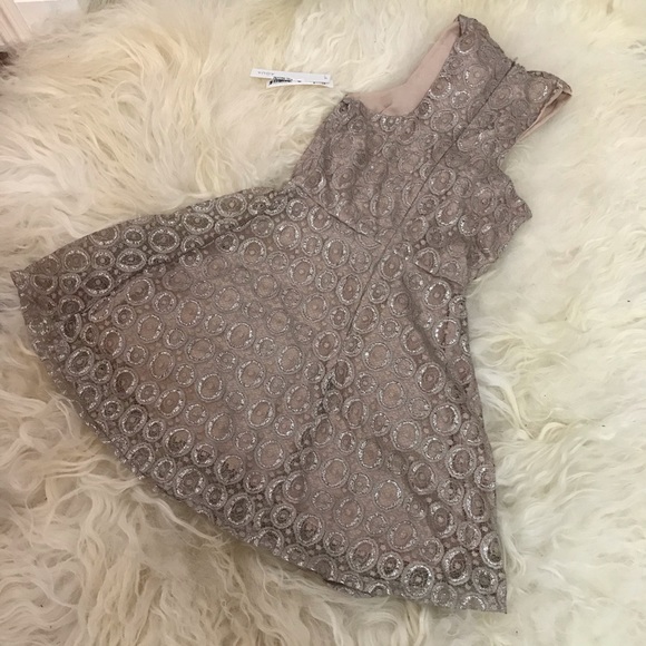 AQUA Metallic Halter Party Dress - Picture 6 of 6